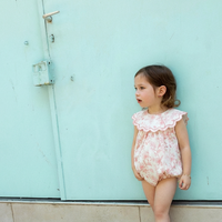 Noma Coral Toile Print Baby Romper