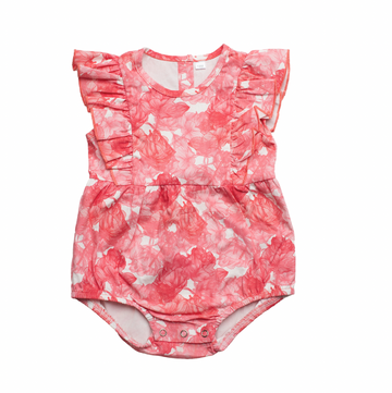 Tiny Too Abstract Flower Romper Pink