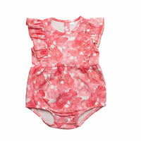 Tiny Too Abstract Flower Romper Pink