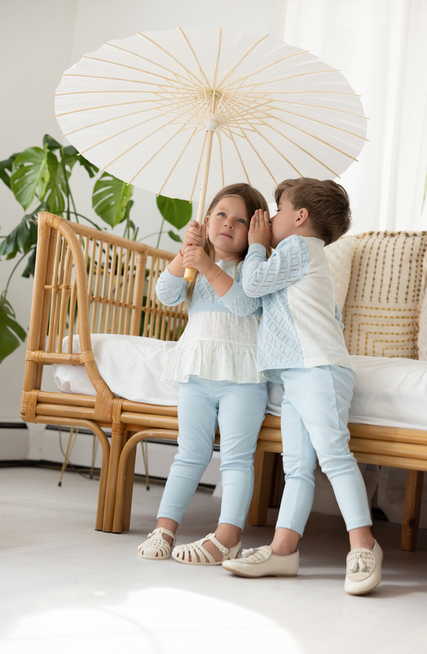 Miss Mini Pointelle Knit Shabbos Set Girl