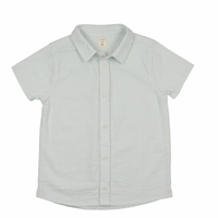 Analogie By Lil Legs Mountain Meadows Shirt - Clear Blue Tiny Stripe