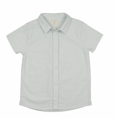Analogie By Lil Legs Mountain Meadows Shirt - Clear Blue Tiny Stripe