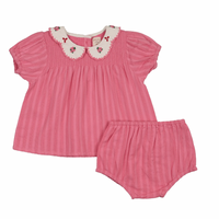 Analogie By Lil Legs Smocked Set - Fresh Pink