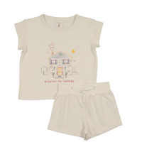 Analogie By Lil Legs House Marled Set Girl - Cream