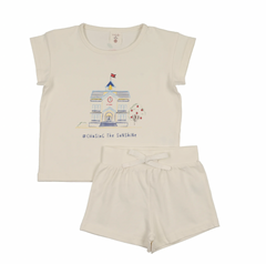 Analogie By Lil Legs House Marled Set Boy - Cream