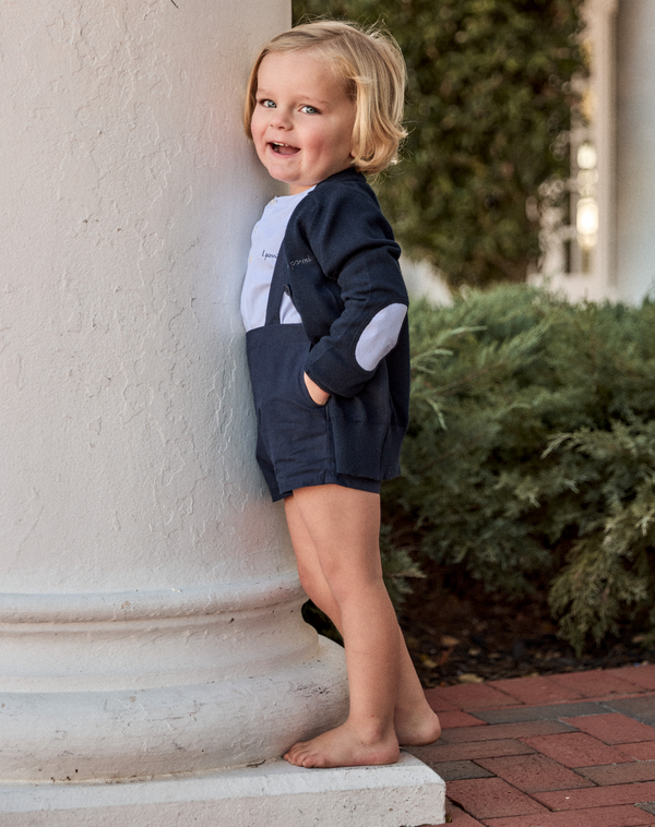 Little Parni Navy Blue Boys Cotton Overalls (K659 NVY)