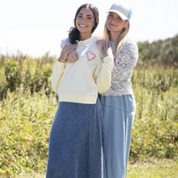 Poet Ivory Heart Collar Tee