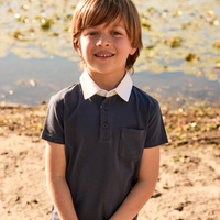 Little Parni Navy Blue LP Embroidered Polo (K605 NVY)