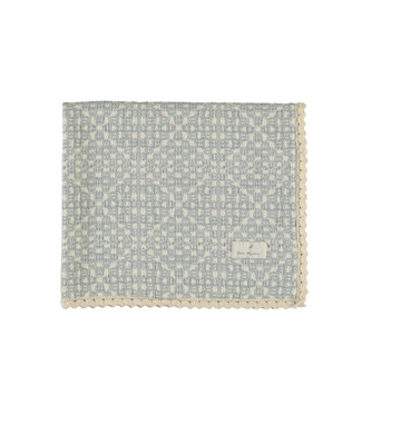 Bebe Organic Crochet Sky Blue Crochet Blanket