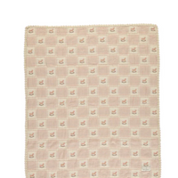 Bebe Organic Shell Pink Horse Patchwork Rocking Horse Blanket
