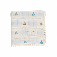Bebe Organic Atlantic Boat Patchwork Sailor Special Blanket