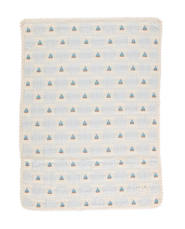 Bebe Organic Atlantic Boat Patchwork Sailor Special Blanket