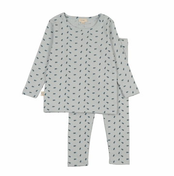 Analogie By Lil Legs Dainty Print Lounge Set - Blue Branch