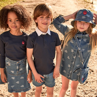 Little Parni Denim Heart Skirt (K599)