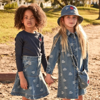 Little Parni Denim Heart Skirt (K599)