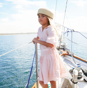 Calla Lili Girl Linen Skirt - Pink