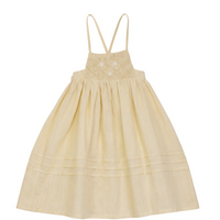 Calla Lili Girl Dress With Daisies - Yellow