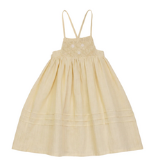 Calla Lili Girl Dress With Daisies - Yellow (preorder)