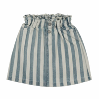 Farren And Me Bermuda Striped Skirt- Light Blue Denim Stripes (fss26-bs04)
