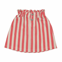 Farren And Me Bermuda Striped Skirt- Coral Stripes (fss26-bs04)