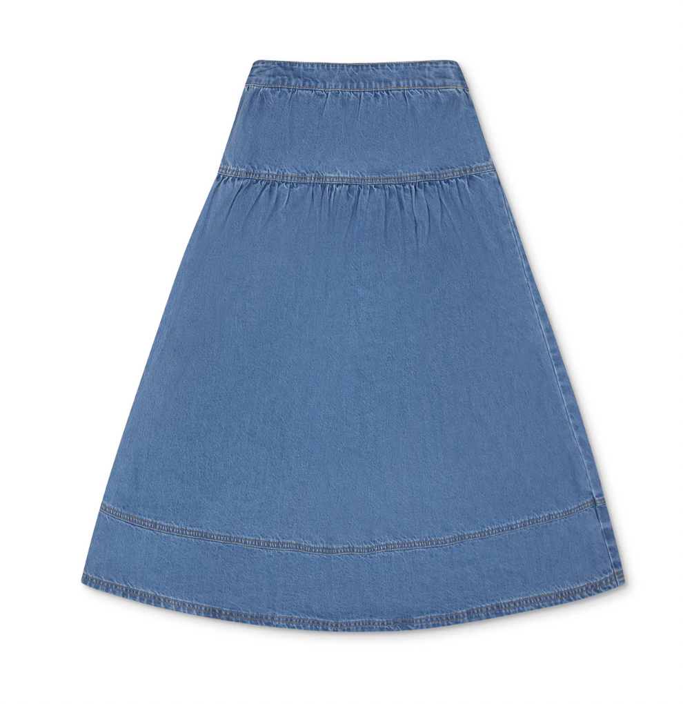 Little Parni Blue Denim Denim Maxi Skirt (K607) | Buttons Bebe