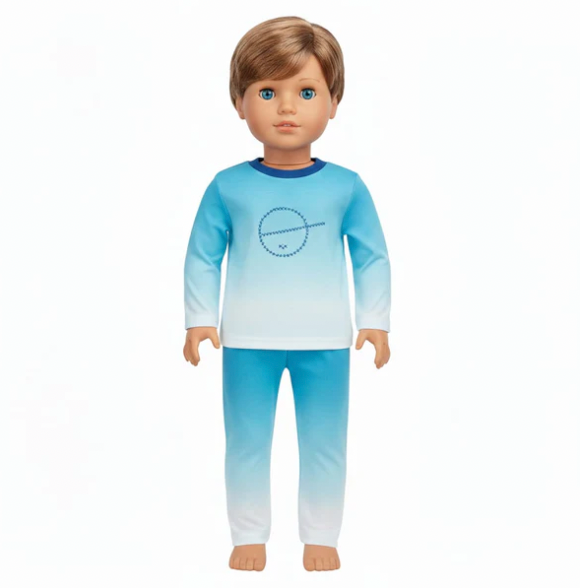 Miss Mini Cross Stitch Pajama Boy- Free Matching Doll PJ
