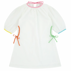 Miss Mini White Color-Edge Dress