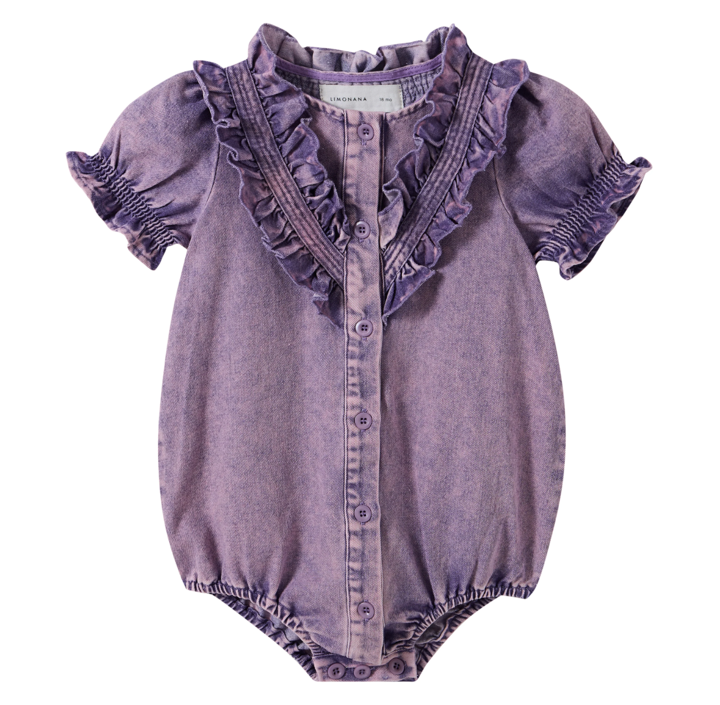 Limonana Purple Wash Romper | Buttons Bebe