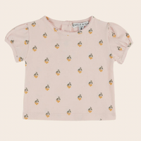 Emile Et Ida Printed Picot-Edge Tee Shirt (AD114) - Cerisette Rose
