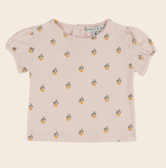 Emile Et Ida Printed Picot-Edge Tee Shirt (AD114) - Cerisette Rose