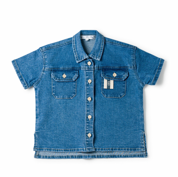 Birnham On The Sea Boys Shirt Denim