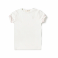 Birnham On The Sea Smocked Tee White/Pink