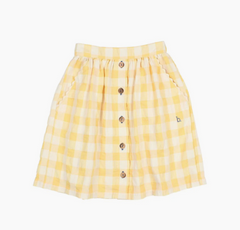Buho Sun Gingham Skirt- Runs Short