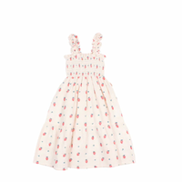 Buho Cream Pink Strawberry Dress