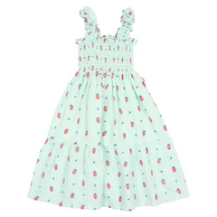 Buho Aqua Strawberry Dress