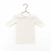 Please Mom Grey Stripe Tshirt- 3/4 sleeve