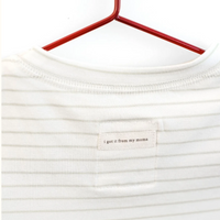 Please Mom Grey Stripe Tshirt- 3/4 sleeve