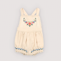The New Society - Narcise Baby Romper Ecru