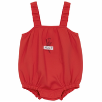 Pompomme Red Mini P Tab Bg Romper P7500