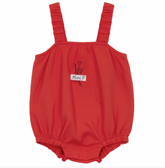 Pompomme Red Mini P Tab Bg Romper P7500
