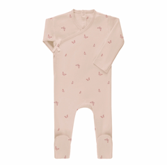 Aurora Jersey Cotton Butterfly/ Dragonfly Collection Pink Footie + Bonnet