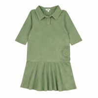 Bonjoy Embossed Volleyball 3/4 Sleeve Dress - Green