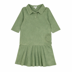 Bonjoy Embossed Volleyball 3/4 Sleeve Dress - Green
