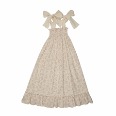 Bonjoy Pastel Garden Smocked Jumper - Cream Floral