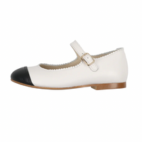 Little Parni Mary Jane Shoes White/Hot Pink (B-002)