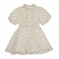Bonjoy Green Floral 3/4 Sleeve Dress - Green Floral