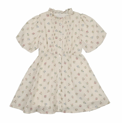 Bonjoy Green Floral 3/4 Sleeve Dress - Green Floral