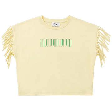 Kix Yellow Barcode Print Vest K7418