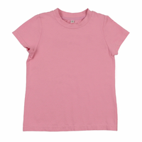 Bonjoy Colored Jean Short Sleeve T-Shirt - Girl - Pink
