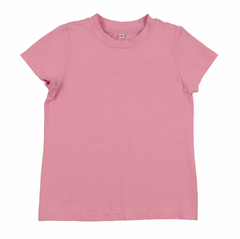 Bonjoy Colored Jean Short Sleeve T-Shirt - Girl - Pink